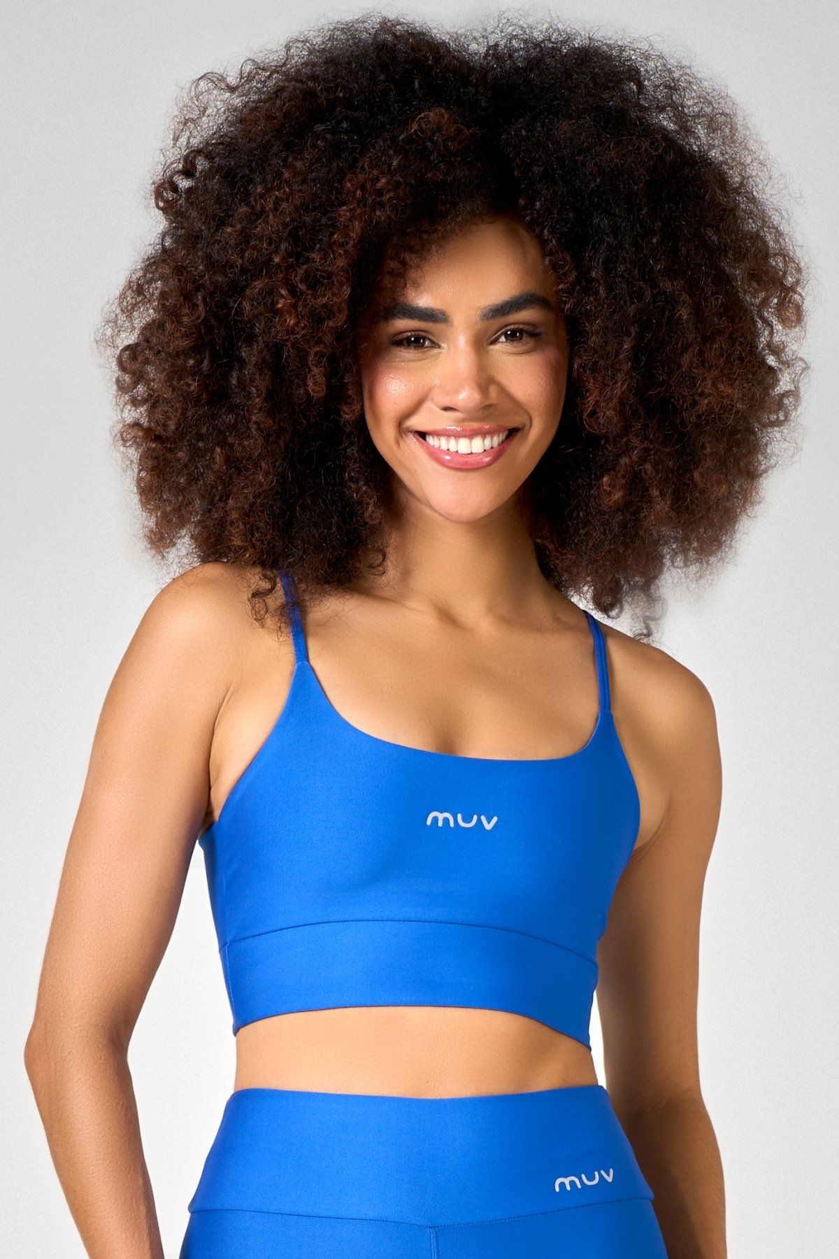 Top Alça Feminino Classic - Azul London | Muv Fit