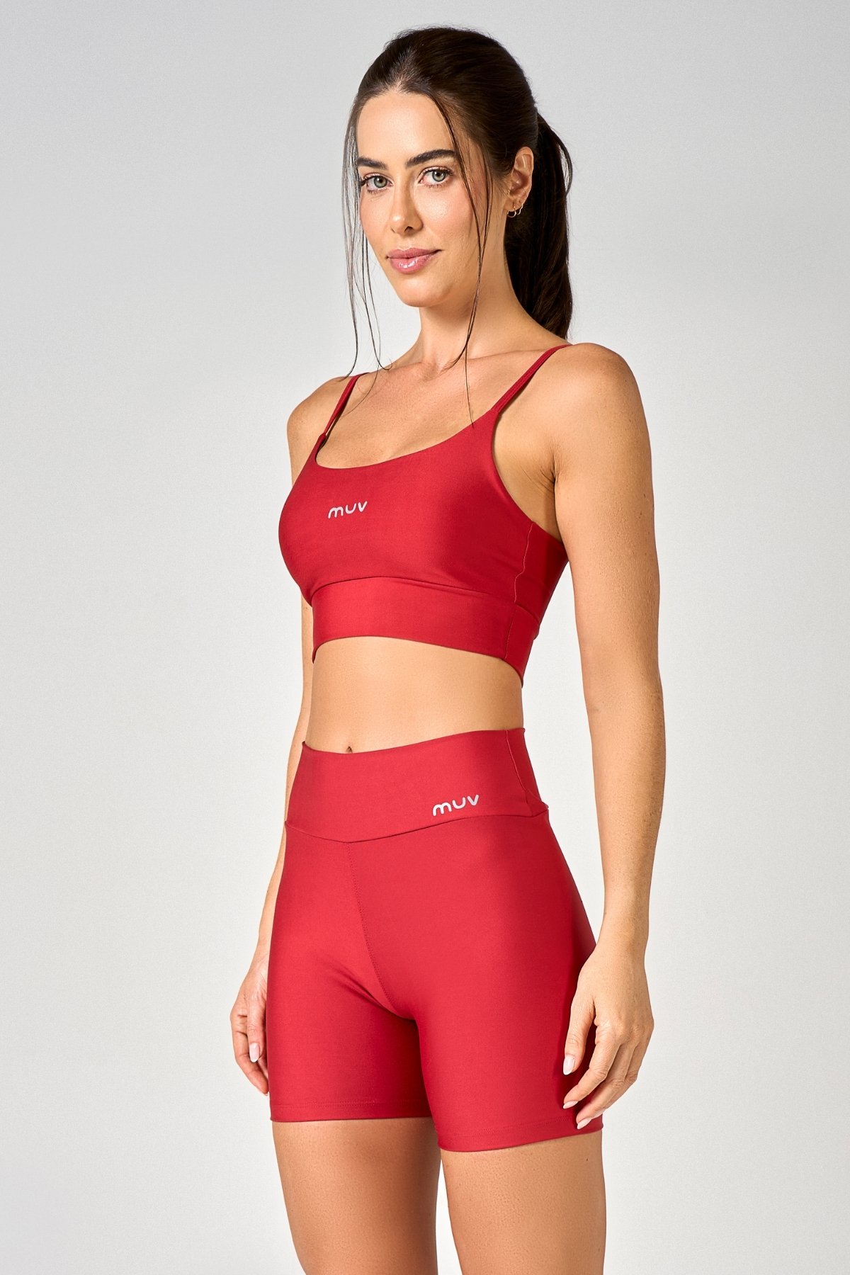 Top Alça Feminino Classic - Cereja | Muv Fit